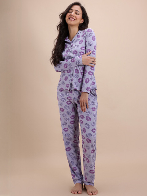 Zivame Women Printed Night suit