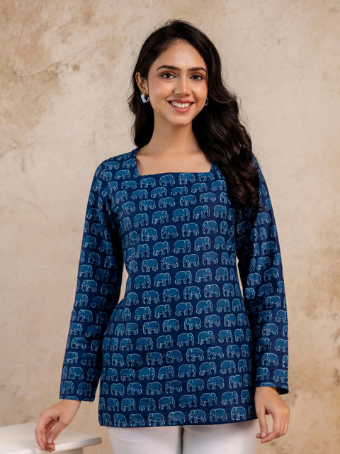 flipFabric Ethnic Motifs Printed Pure Cotton Kurta