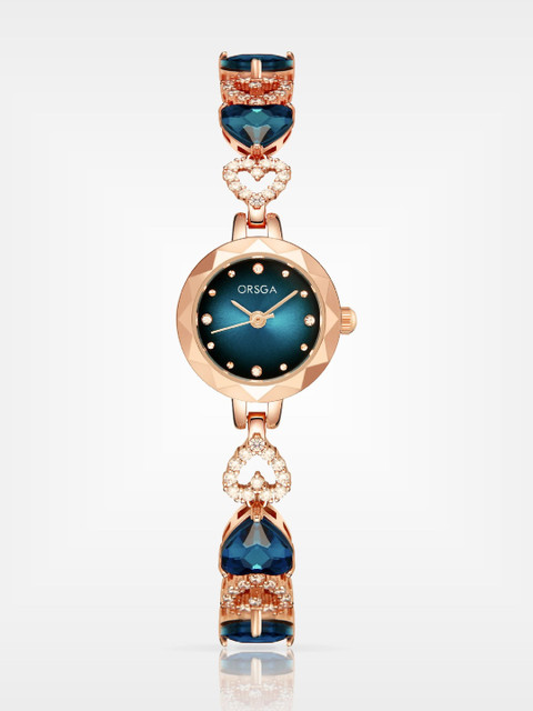 ORSGA Women Round Dial & Bracelet Style Straps Analogue Watch OL-9908-SAFFIRE-BLUE