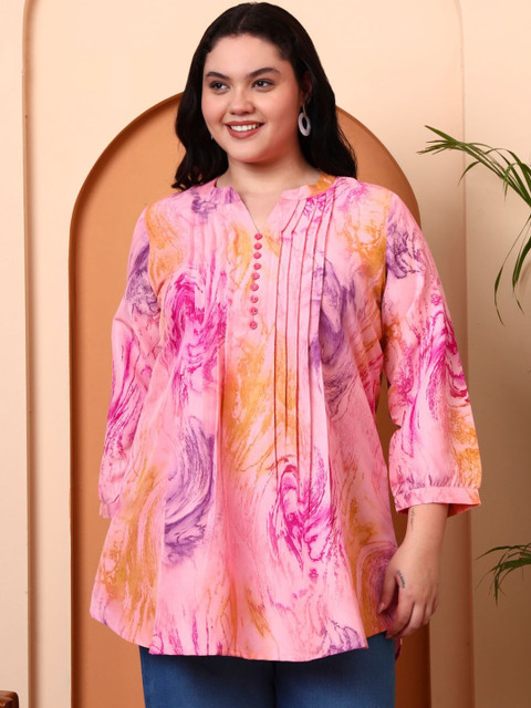 YASH GALLERY Women Ethnic Motifs Printed Full Sleeve Kurti