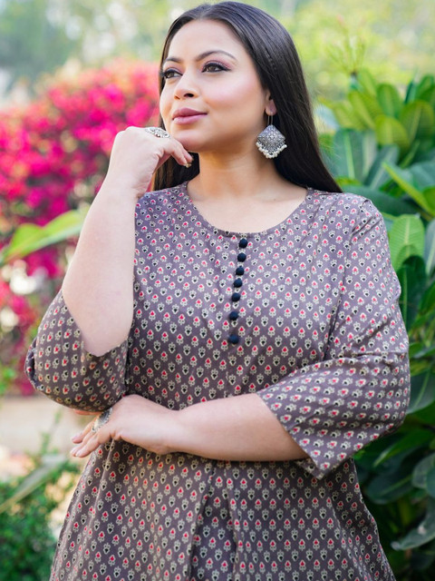 YASH GALLERY Floral Printed Pure Cotton Kurti