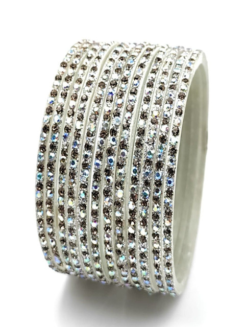 RAF DUKAN Set Of 12 Stone Studded & Beaded Bangles