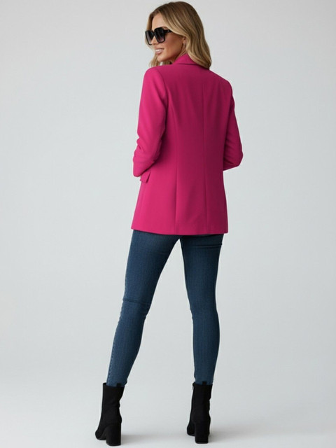 HERE&NOW Mandarin Collar Long Sleeves Open Front Blazer - Image 2