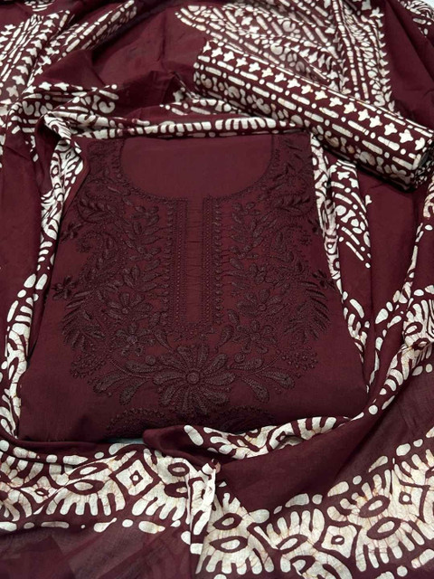 Farooq Dyeing Embroidered Pure Cotton Unstitched Dress Material