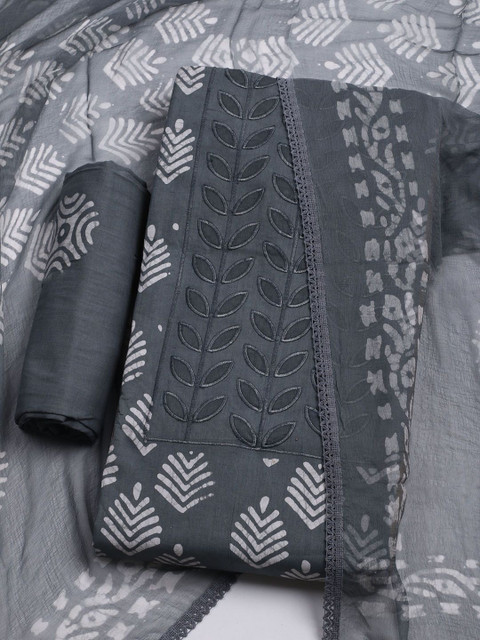 Meena Bazaar Printed Pure Cotton Unstitched Dress Material