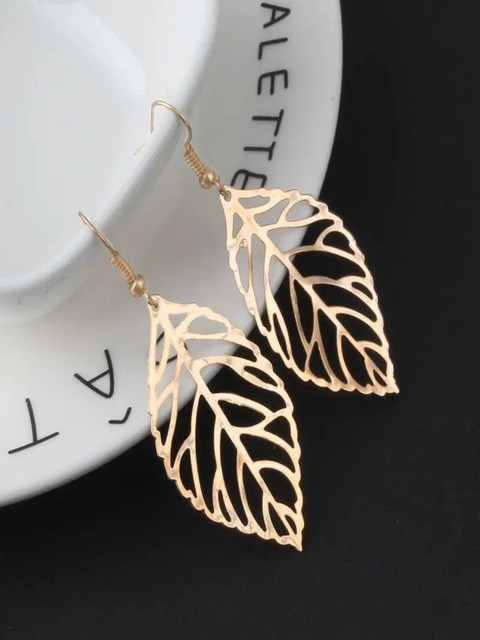 Yugosmile Leaf Shaped Drop Earrings