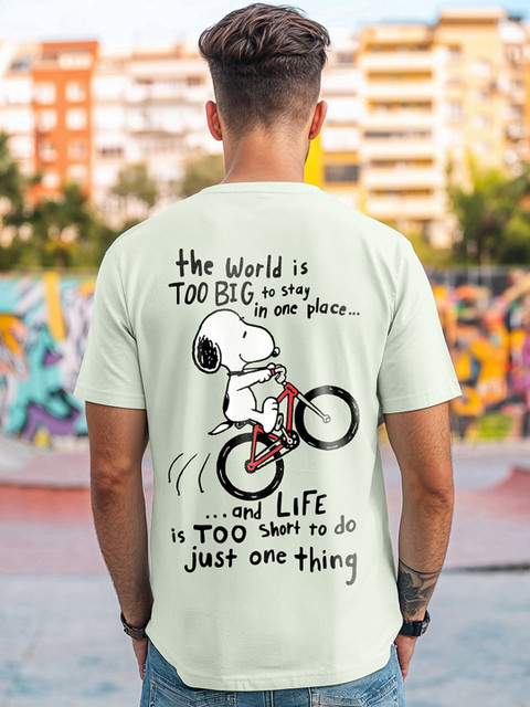 Bewakoof Green Graphic Printed Cotton T-shirt