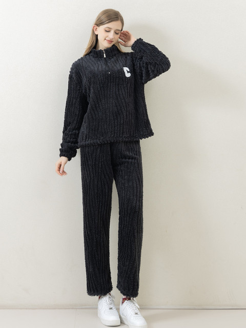 Lugo Women Round Neck Long Sleeves Night suit