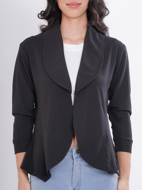 Belfry Notched Lapel Long Sleeves Open Front Blazer - Image 4