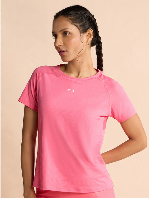 KICA Round Neck Brand Logo Printed Top