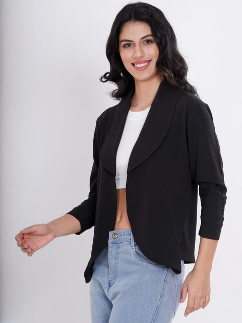 Belfry Notched Lapel Long Sleeves Open Front Blazer - Image 2