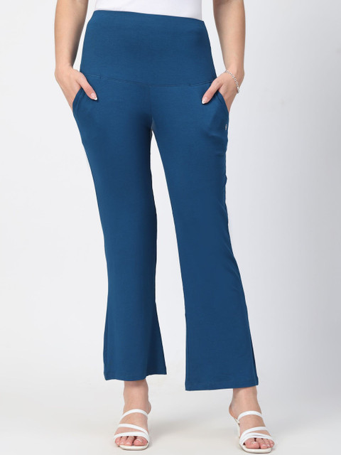 House Of Zelena Women Flared High-Rise Maternity Trousers