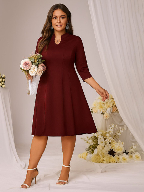 AMEEZA Women Crepe A-Line Dress