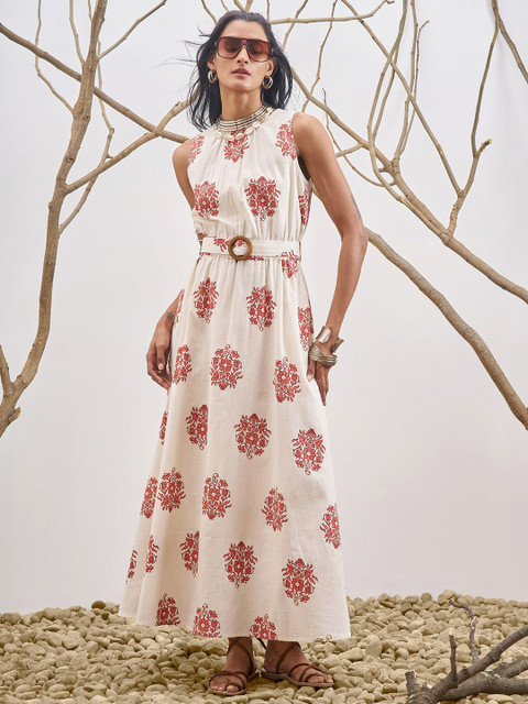 Vara By Vishudh Women Ethnic Motifs Print A-Line Maxi Dress