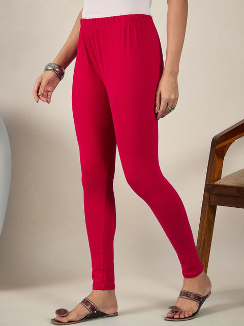 BUY NEW TREND Women Pack Of 3 Mid-Rise Pure Cotton Ankle-Length Leggings - Image 3