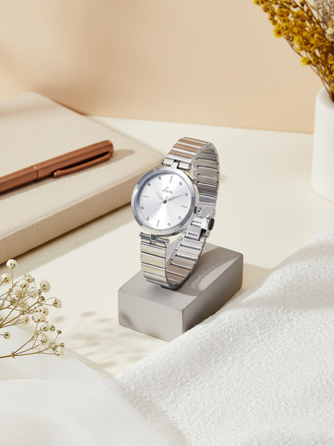 Lavie Women Embellished Dial & Bracelet Style Straps Analogue Watch LV-W-1005C