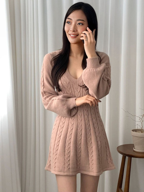 StyleCast Puff Sleeve A-Line Mini Dress