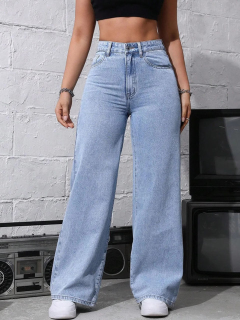 AKACY Women Jean High-Rise Light Fade Stretchable Jeans