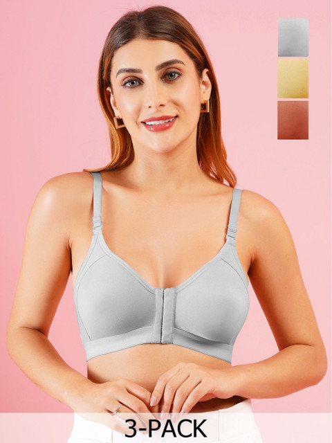 DressBerry Pack Of 3 Full Coverage Non Padded Bra