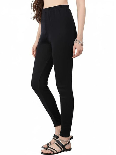 Thrifty Thread Women Solid Churidar -Length Leggings