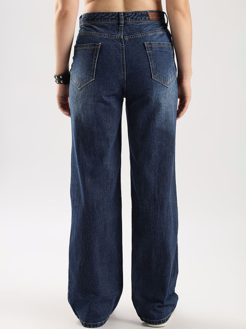 zayla Women Jean Wide Leg High-Rise Highly Distressed Light Fade Jeans - Image 2