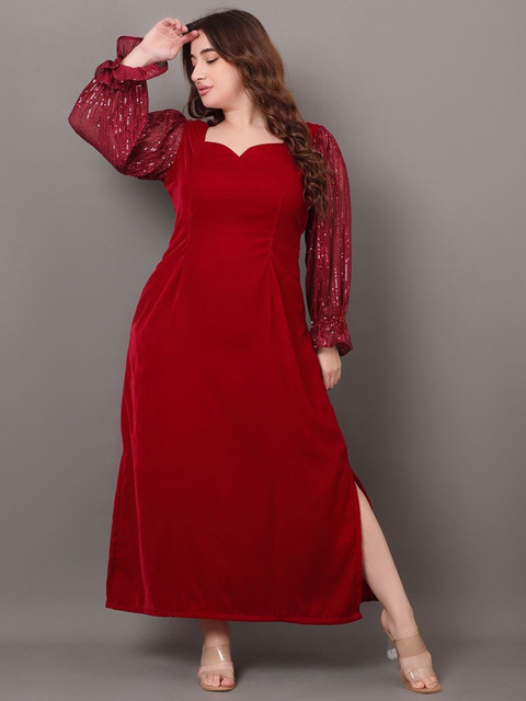 STYLLEY Plus Size A-Line Party Dress