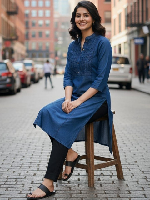 SK Creation Ethnic Motifs Embroidered Kurti