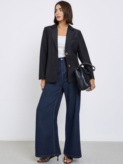 Styli Notched Lapel Single-Breasted Regular Fit Blazer