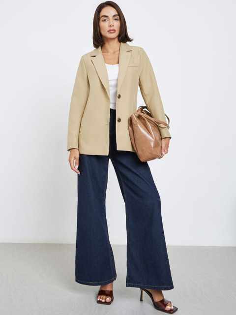 Styli Notched Lapel Single-Breasted Regular Fit Blazer