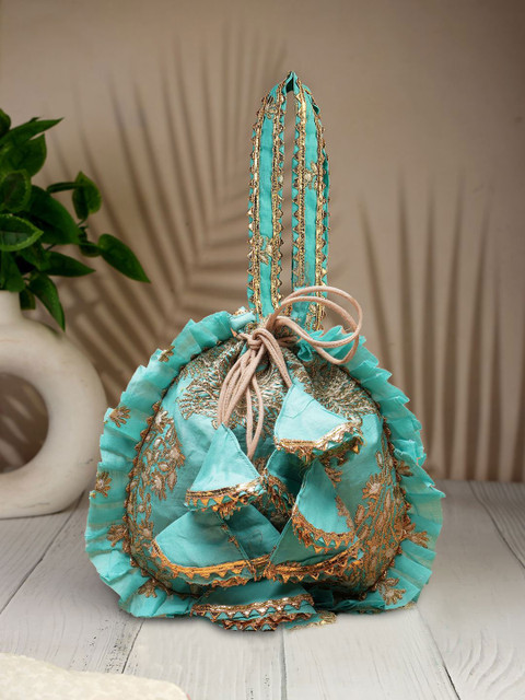 Dhrohar Embroidered Potli Clutch
