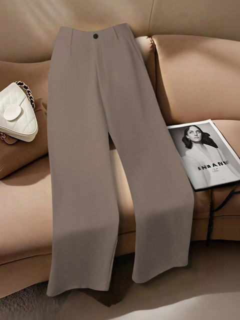 KERI PERRY Women New Basics High-Rise Relaxed Fit Formal Trousers