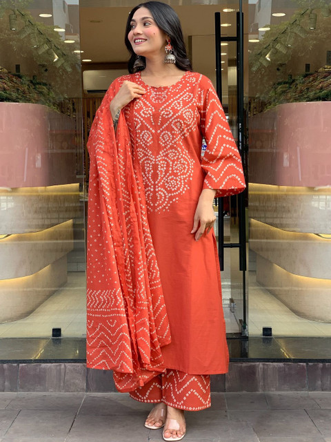 SZN Women Ethnic Motifs Printed Regular Kurta with Palazzos & With Dupatta