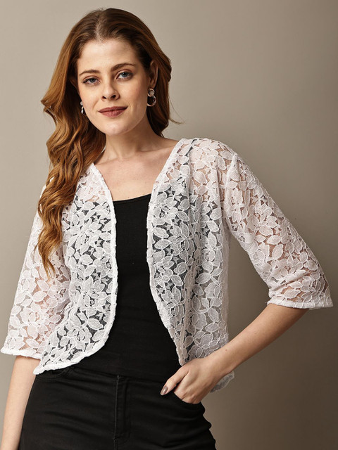 CNQFS FASHION Women Party Crop Shrug