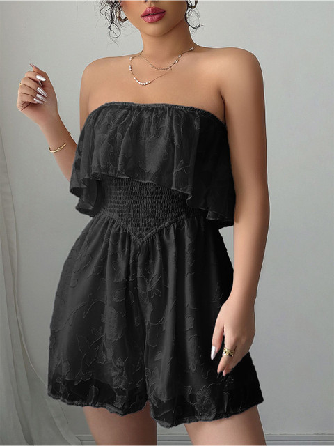 StyleCast Self Design Off-Shoulder Jumpsuit