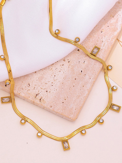 Just Lil Things Artificial Stones Studded Necklace