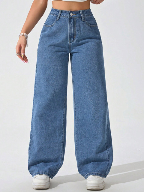 Off Duty India Women Wide Leg High-Rise Jeans