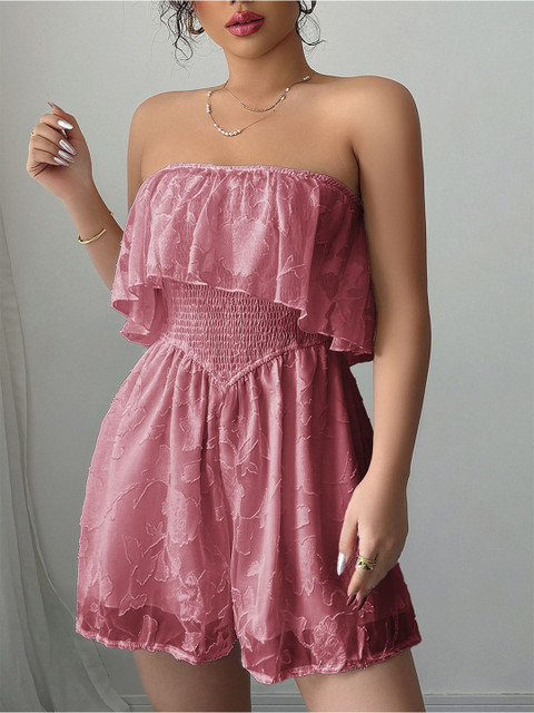 StyleCast Self Design Off-Shoulder Jumpsuit