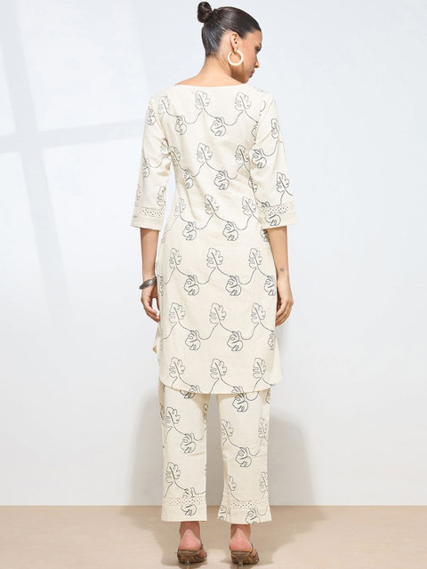 Fourleaf Printed Round Neck Top With Trousers Co-Ords Set - Image 2