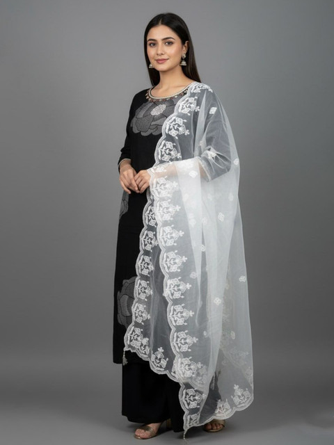 Sangria Women Thread Work Embroidered Dupatta