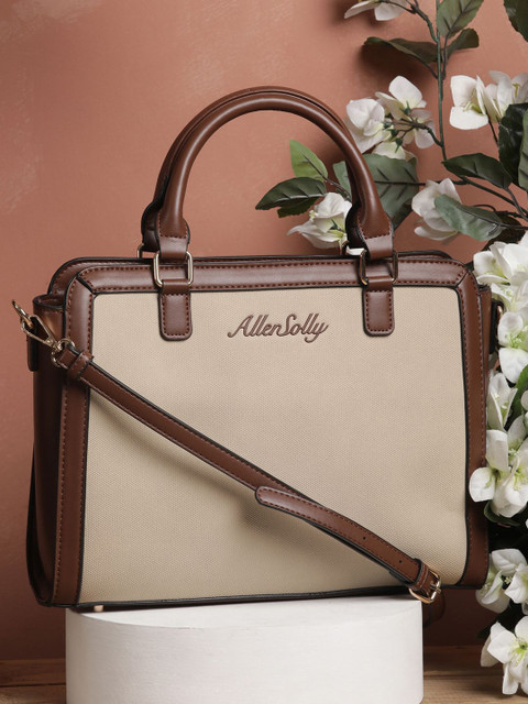 Allen Solly Woman Colourblocked PU Structured Handheld Bag