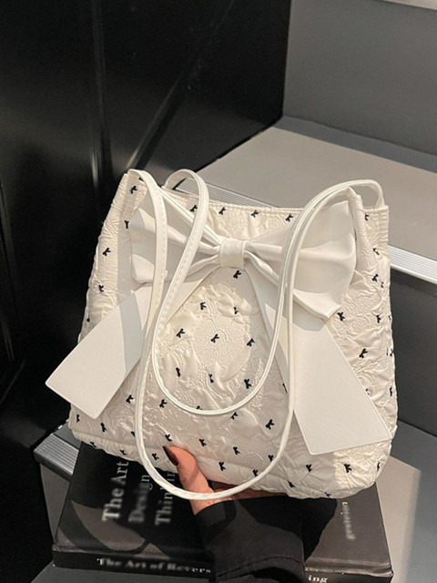 StyleCast Printed PU Structured Hobo Bag