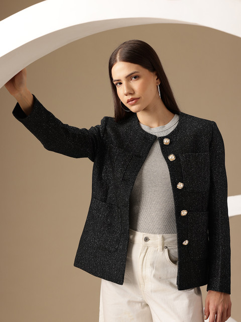 Chemistry Jewel Button Short Coat