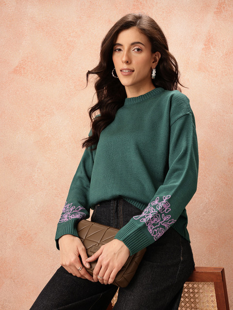 all about you Relaxed Pullover with Embroidered Detail
