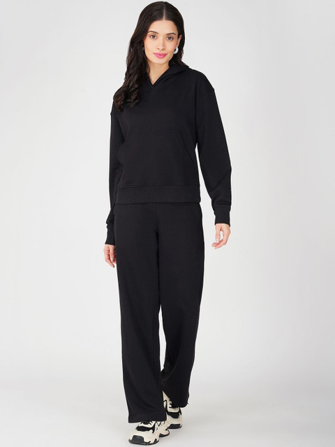 ONEWAY Women Hooded Neck Relaxed-Fit Breathable Cotton Tracksuit