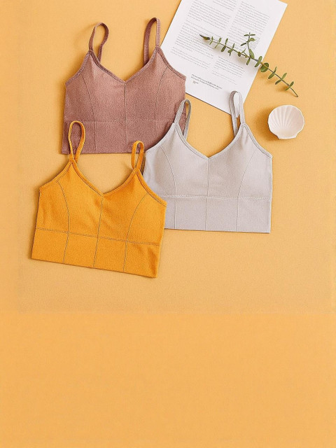 FiveFlag Pack of 3 Full Coverage Lightly Padded Bra