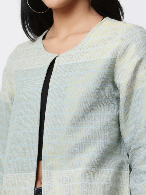 Nomad Lifestyle Women Self Design Open Front Blazers - Image 2