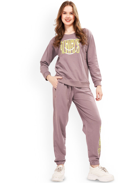 WEET Women Graphic Printed Cotton Tracksuits