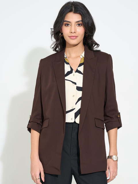 Annabelle by Pantaloons Notch Lapel Collared Double-Breasted Blazers