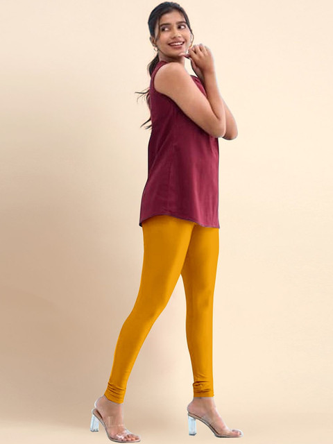 Trendmalls Women's Microfiber Elastane Stretch Soft Leggings with Ultrasoft Waistband - Image 3