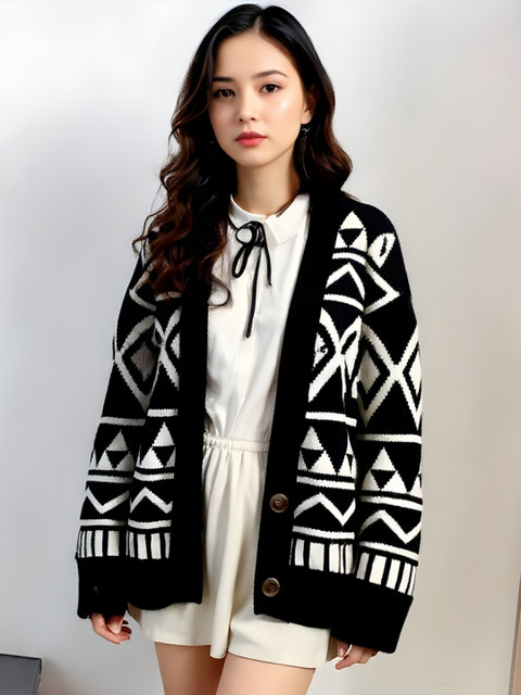 Mast & Harbour Women Printed Cardigan